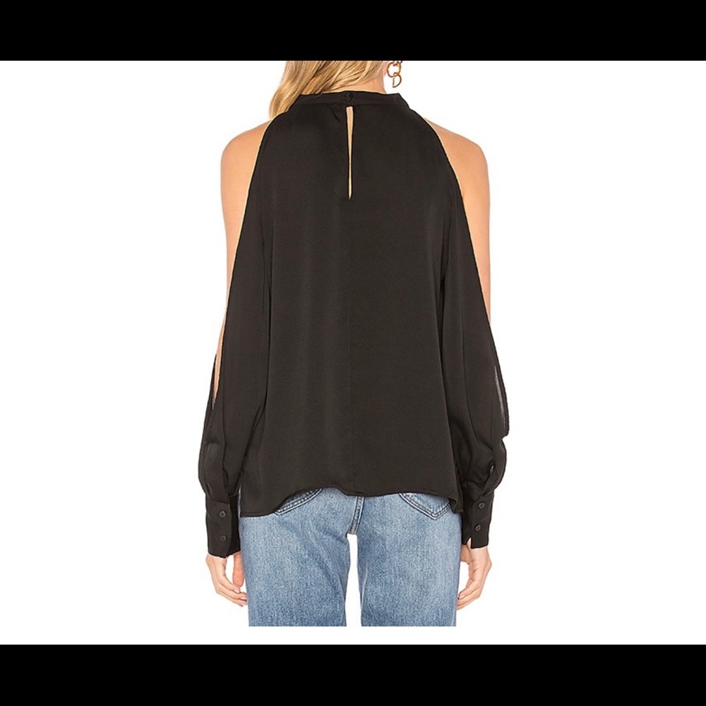 NWT   1.STATE Cold Shoulder Blouse in Rich Black - Picture 3 of 6